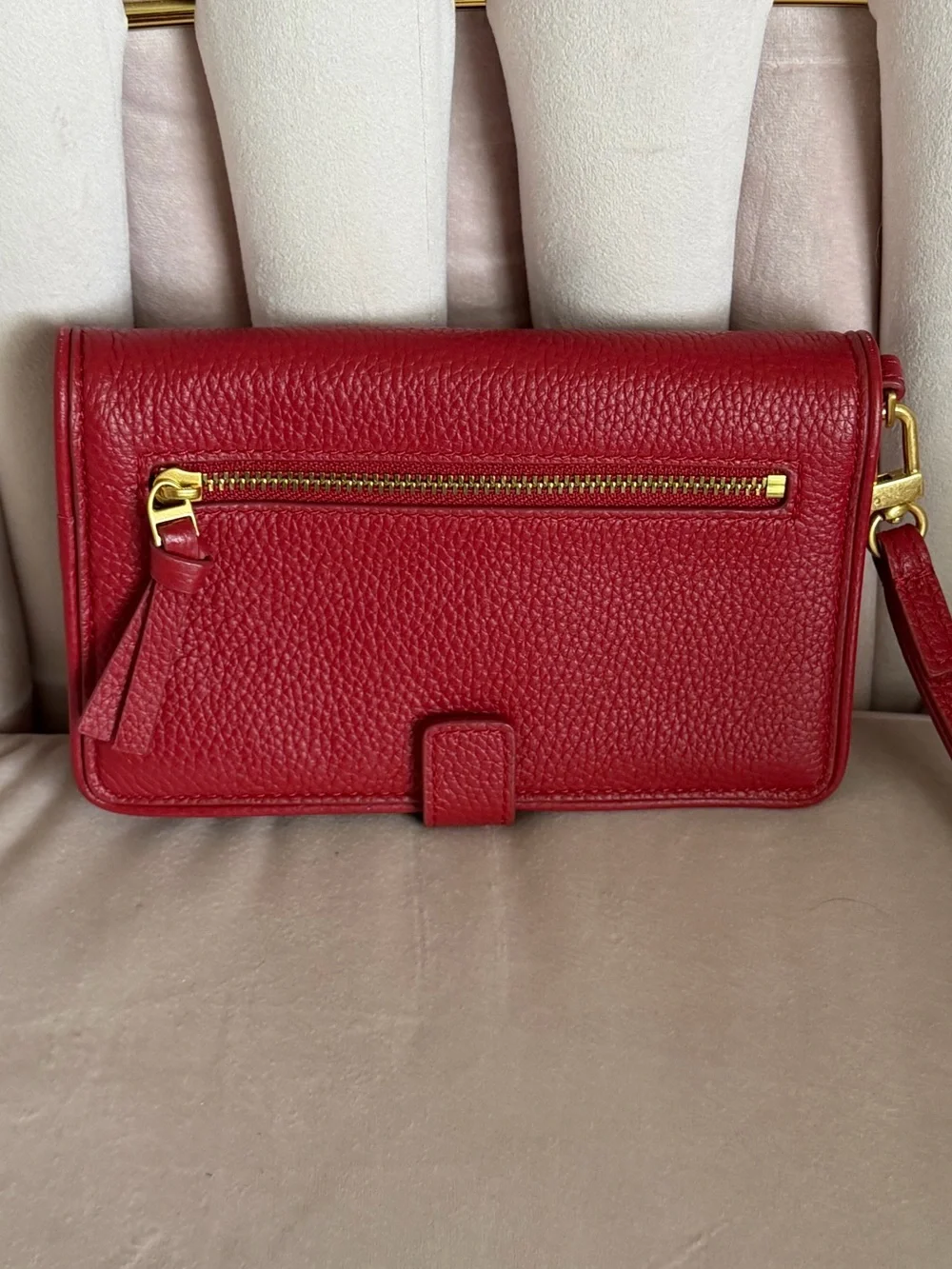Tory Burch ❤️ Britten Red Leather Wallet